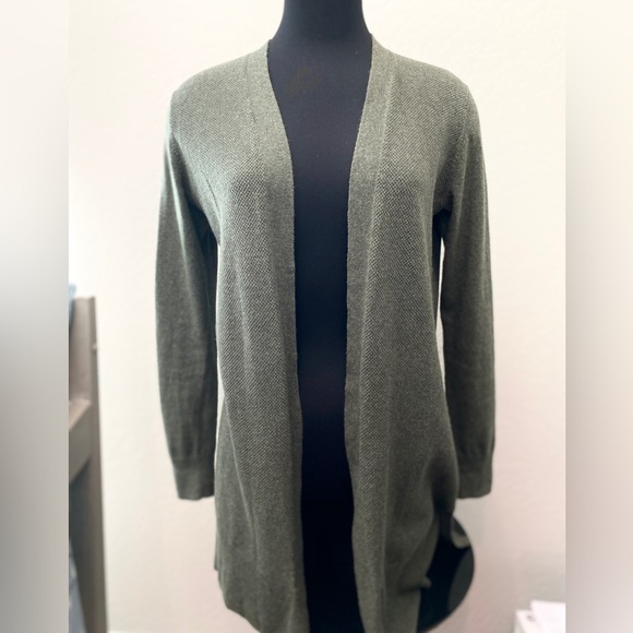 GAP | Green Long Knit Casual Oversized Open Cardigan | XS - Picture 2 of 6